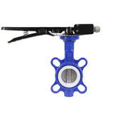 Water Butterfly Valve Elephant WCB-316L-PTFE body material - Carbon steel WCB, disk material - Stainless steel aisi 316l, seal - PTFE with handle, two limit switches LS-103 250V and a bracket for mounting limit switches