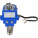 Stainless steel ball valve Elephant kshmp316-elephant-12, body material - stainless steel AISI 316, ball material - stainless steel AISI 316, seal - PTFE, electric actuator operated
