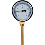 Bimetallic radial thermometers Elephant TB-301-R1.5 PN10-25, stainless steel, length of immersion part 46-150mm, accuracy class - 1.5