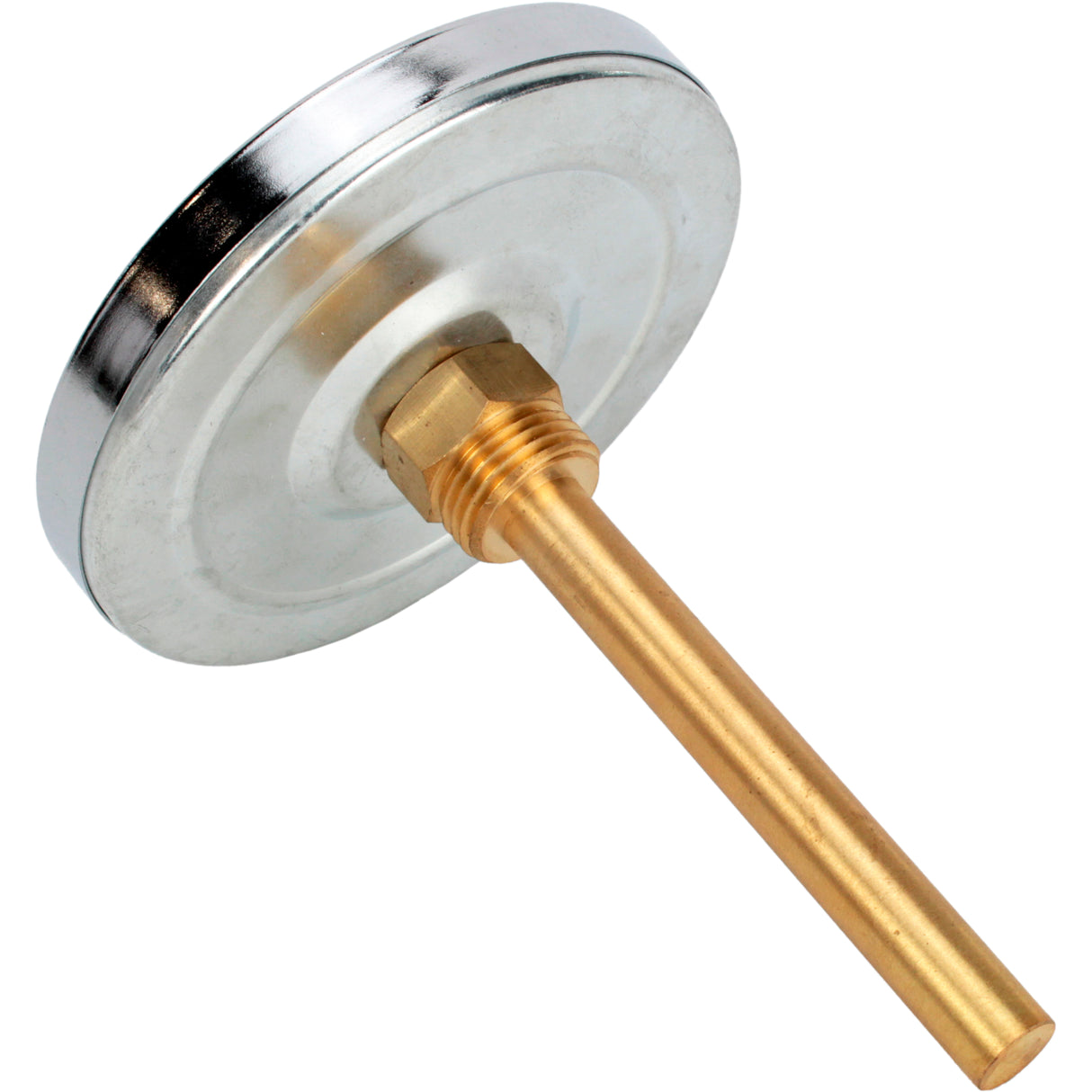 Bimetallic radial thermometers Elephant TB-301-R1.5 PN10-25, stainless steel, length of immersion part 46-150mm, accuracy class - 1.5