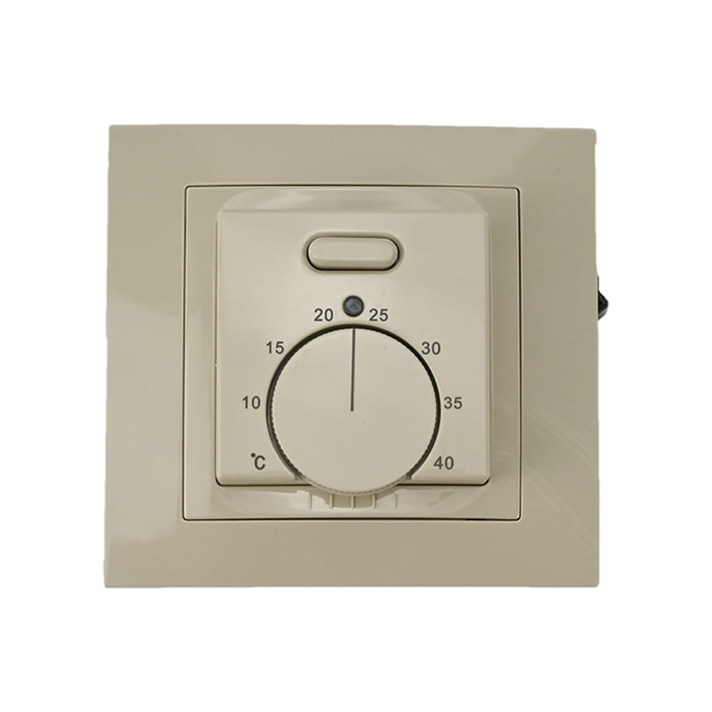 Floor heating thermoregulator Elephant T03SM, body material - plastic, colour - beige, manual control