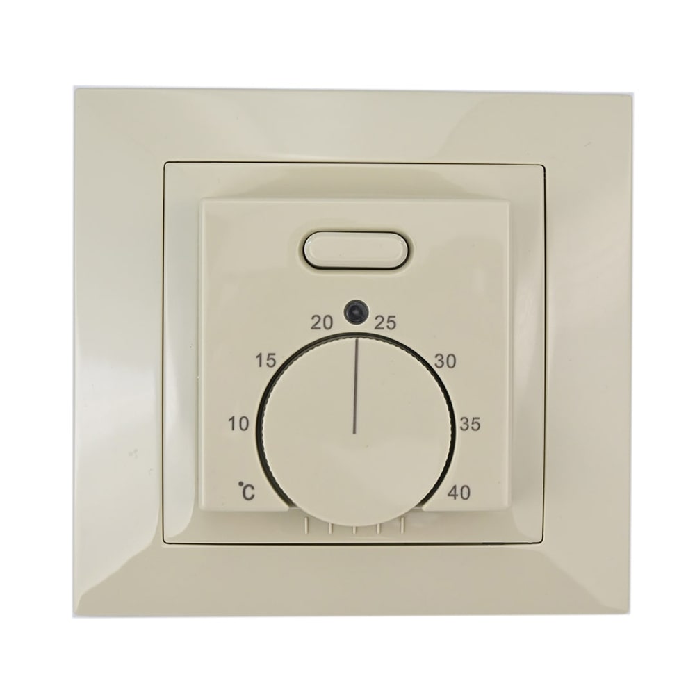 Floor heating thermoregulator Elephant T03SM, body material - plastic, colour - beige, manual control