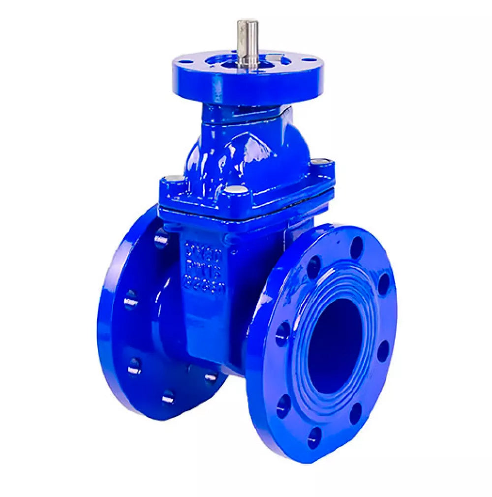 Wedge gate valve Elephant 30X939H GVWN1414E-2W-F with ISO flange, body material - cast iron GGG50, wedge material - cast iron + EPDM, seal - EPDM, stem only, color - blue