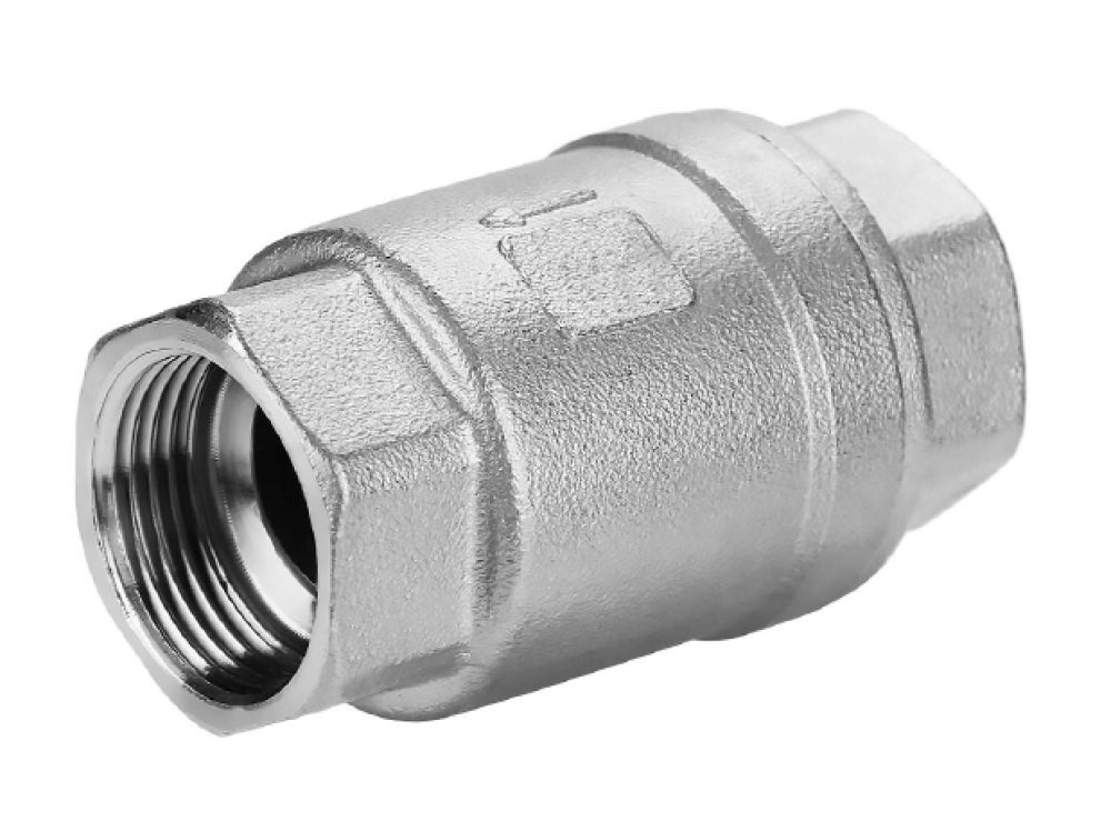 Spring check valve Elephant VCS3232P-T 40 bar, 63 bar body material - stainless steel AISI 316, seal - PTFE, Threaded NPT/BSP connection
