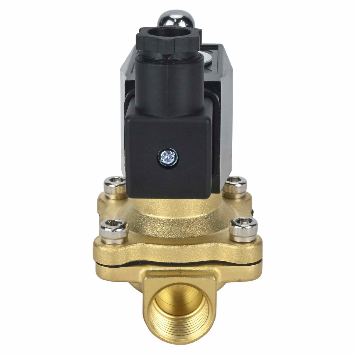 Two way normally open direct acting electric solenoid valve Elephant VS2W-300V-NO VITON 220V, body material - brass, seal - Viton