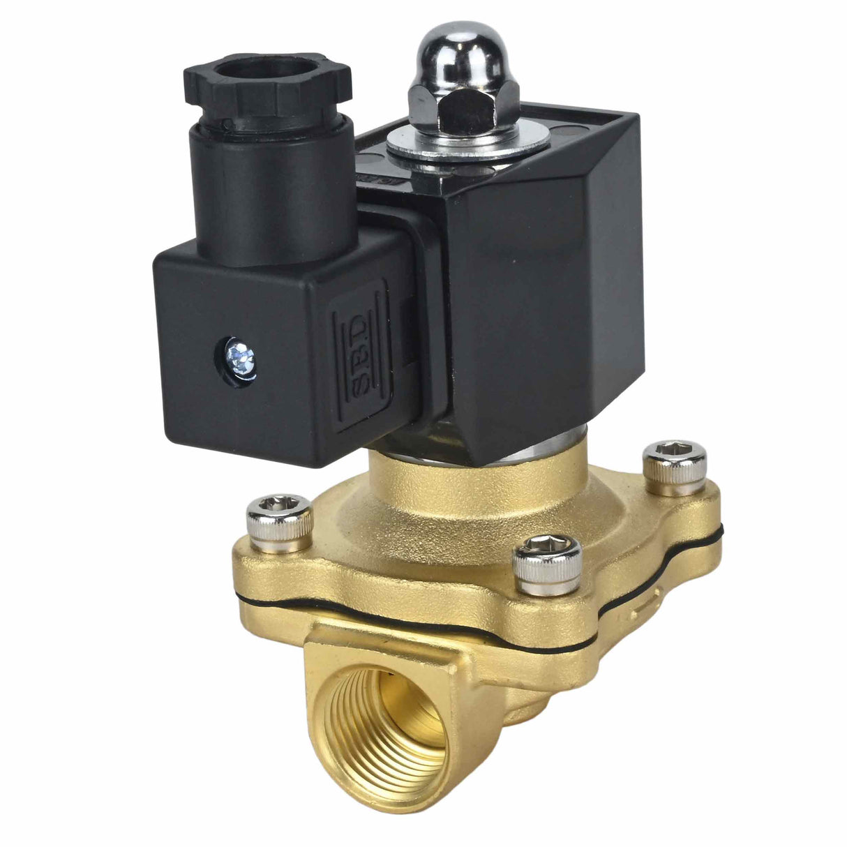 Two way normally open direct acting electric solenoid valve Elephant VS2W-300V-NO VITON 220V, body material - brass, seal - Viton