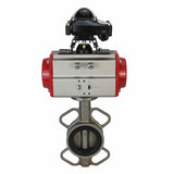 Water Butterfly Valve Elephant 316l-viton-sa-apl210n, body material - stainless steel AISI 316L, disk material - stainless steel AISI 316L, seal - VITON, pneumatic actuator operated