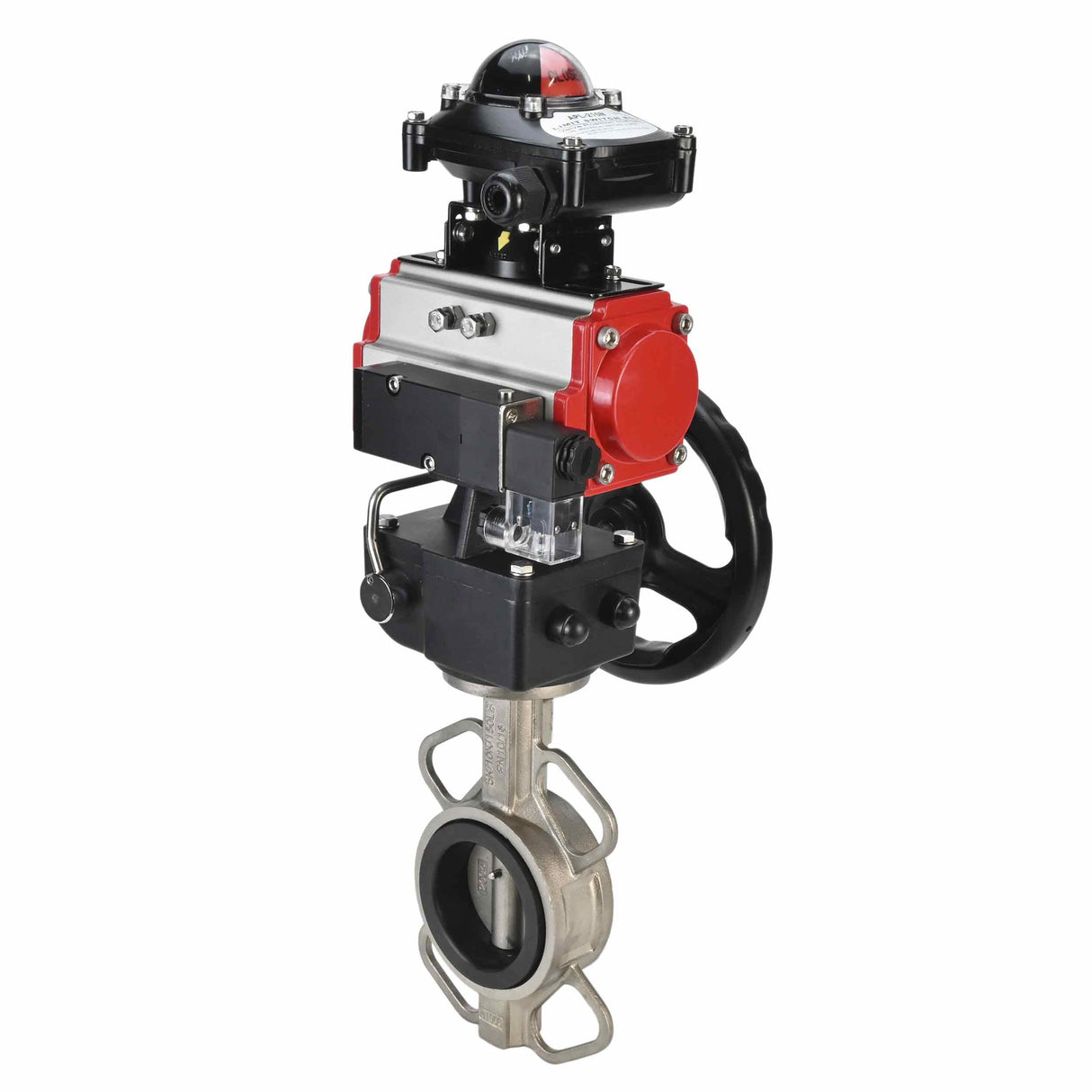 Water Butterfly Valve Elephant 316l-316l-epdm-da-4M310-110/220-apl210n-gm, body material - stainless steel AISI 316L, disk material - stainless steel AISI 316L, seal - EPDM, pneumatic actuator operated