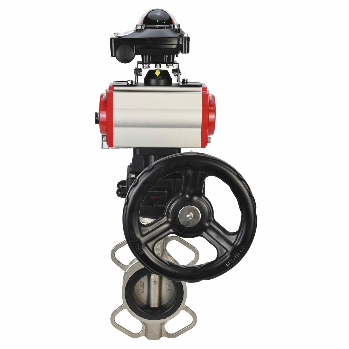 Water Butterfly Valve Elephant 316l-316l-epdm-da-4M310-110/220-apl210n-gm, body material - stainless steel AISI 316L, disk material - stainless steel AISI 316L, seal - EPDM, pneumatic actuator operated