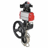 Water Butterfly Valve Elephant 316l-316l-epdm-da-4M310-110/220-apl210n-gm, body material - stainless steel AISI 316L, disk material - stainless steel AISI 316L, seal - EPDM, pneumatic actuator operated