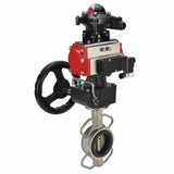 Water Butterfly Valve Elephant 316l-316l-epdm-da-4M310-110/220-apl210n-gm, body material - stainless steel AISI 316L, disk material - stainless steel AISI 316L, seal - EPDM, pneumatic actuator operated