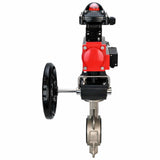 Water Butterfly Valve Elephant 316l-316l-epdm-da-4M310-110/220-apl210n-gm, body material - stainless steel AISI 316L, disk material - stainless steel AISI 316L, seal - EPDM, pneumatic actuator operated
