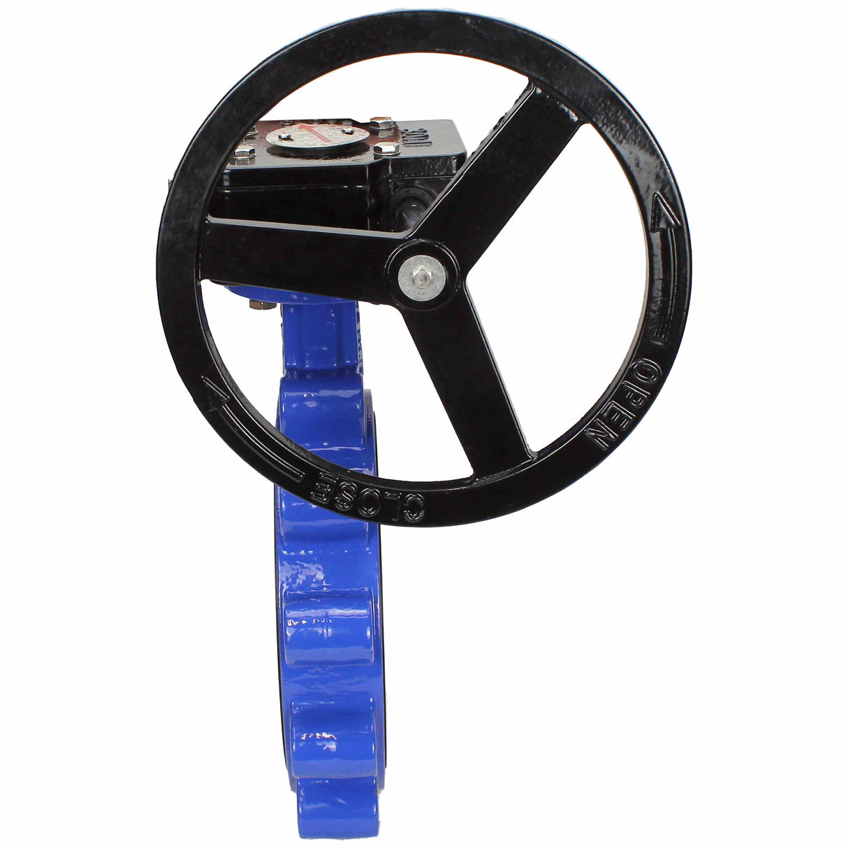 Water Butterfly Valve Elephant WBV1631N-2W-Fb-R, body material - cast iron QT450, disk material - stainless steel AISI 304, seal - NBR, gearbox