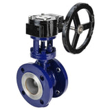 Water Butterfly Valve Elephant WBV3EX-3432M-1W-F-ISO, body material - Carbon steel, disk material - Stainless steel AISI 316, seal - Metal, gearbox RDN RQN