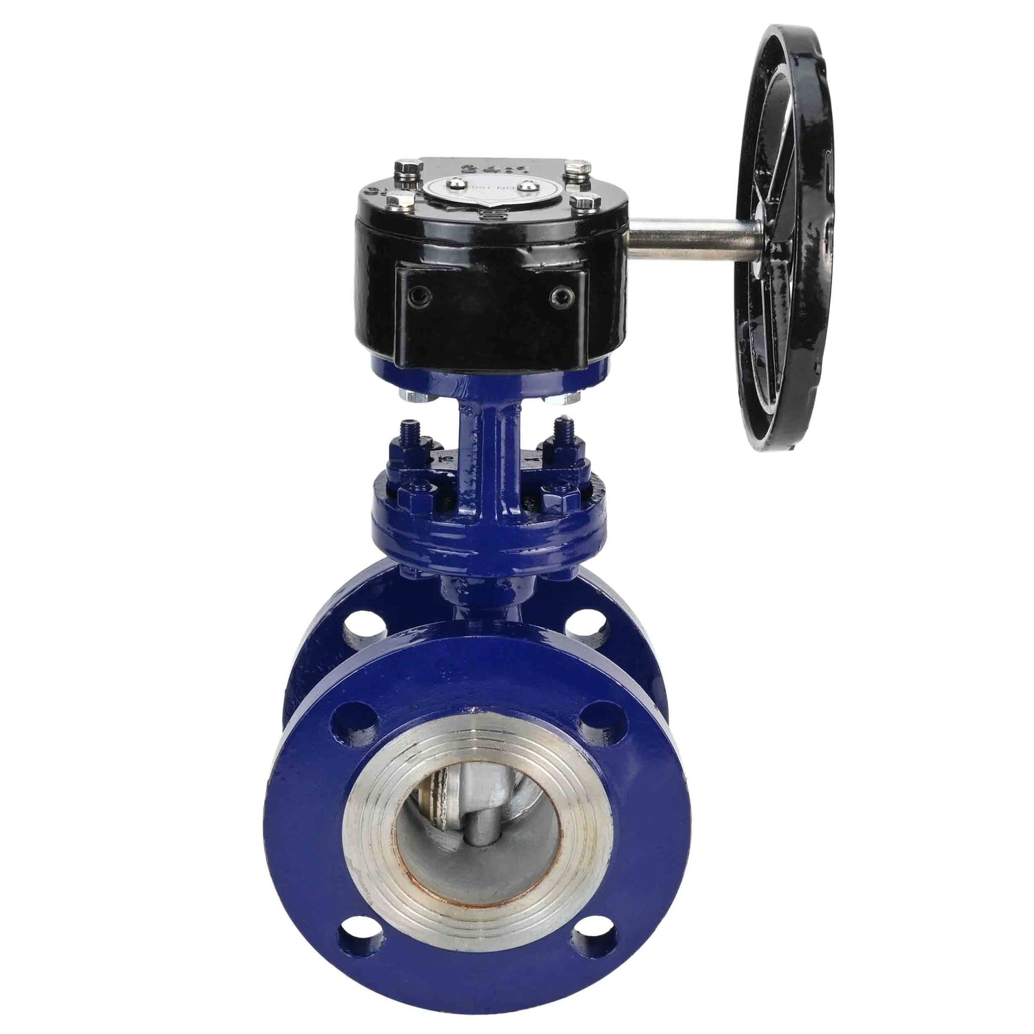 Water Butterfly Valve Elephant WBV3EX-3431M-1W-F-ISO, body material - Carbon steel, disk material - Stainless steel AISI 304, seal - Metal, gearbox RDN RQN
