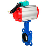 Water Butterfly Valve Elephant WBV1413E-2W-Fb-H DN40-300 16 bar body - GGG50 cast iron, disc - GGG40 cast iron, seal - EPDM, with pneumatic drive PA-DA-XXX and ALS200D magnetic switch