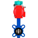 Water Butterfly Valve Elephant WBV1413E-2W-Fb-H DN40-300 16 bar body - GGG50 cast iron, disc - GGG40 cast iron, seal - EPDM, with pneumatic drive PA-DA-XXX and ALS200D magnetic switch