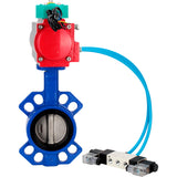 Water Butterfly Valve Elephant WBV1432E-2W-Fb-H DN40-300 16 bar body - GGG50 cast iron, disc - 316L stainless steel, seal - EPDM, with pneumatic actuator PA-DA-XXX, pneumatic distributor 4V320-08 220V and ALS200D magnetic switch