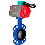 Water Butterfly Valve Elephant WBV1432E-2W-Fb-H DN40-300 16 bar body - GGG50 cast iron, disc - 316L stainless steel, seal - EPDM, with pneumatic drive PA-DA-XXX and ALS200D magnetic switch