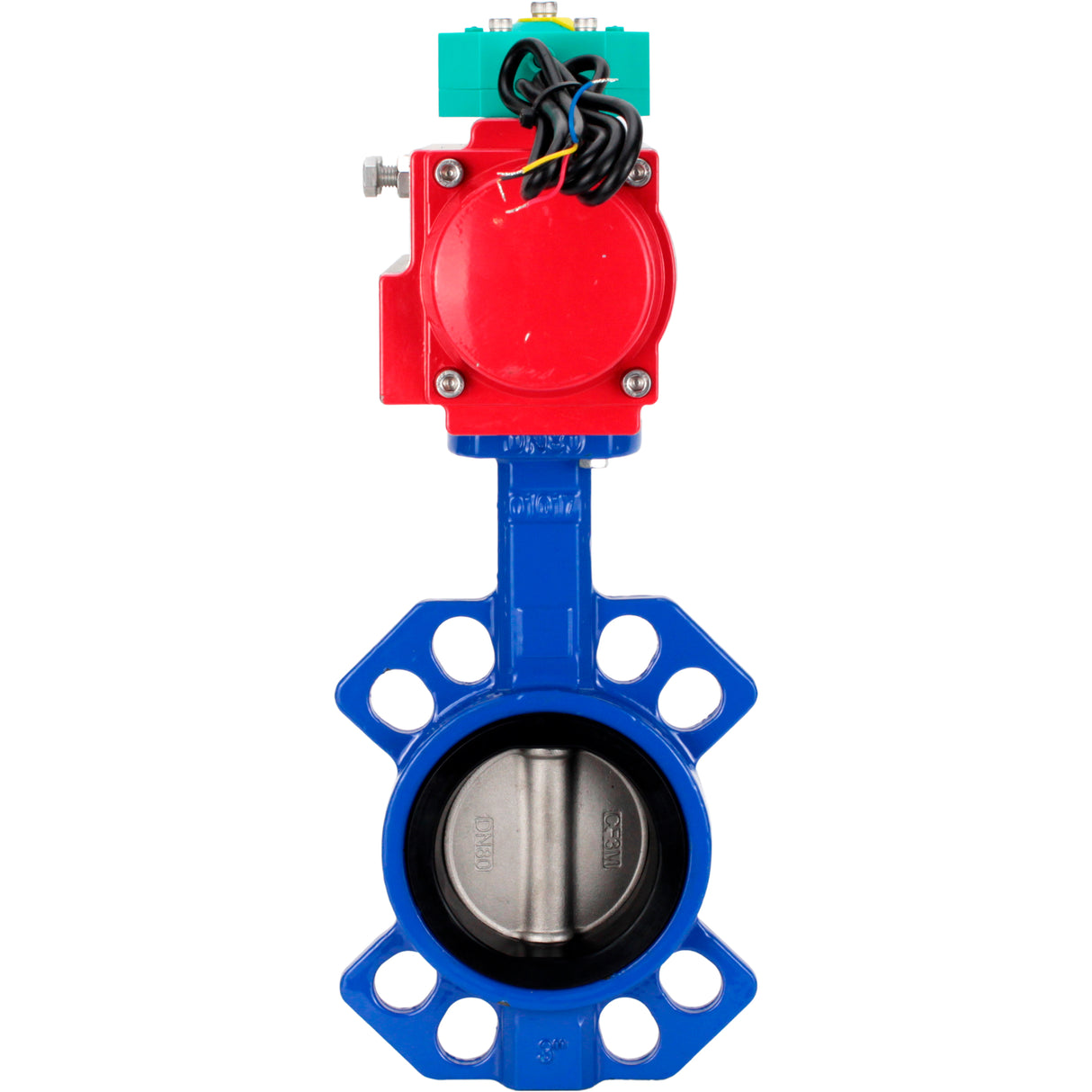 Water Butterfly Valve Elephant WBV1432E-2W-Fb-H DN40-300 16 bar body - GGG50 cast iron, disc - 316L stainless steel, seal - EPDM, with pneumatic drive PA-DA-XXX and ALS200D magnetic switch
