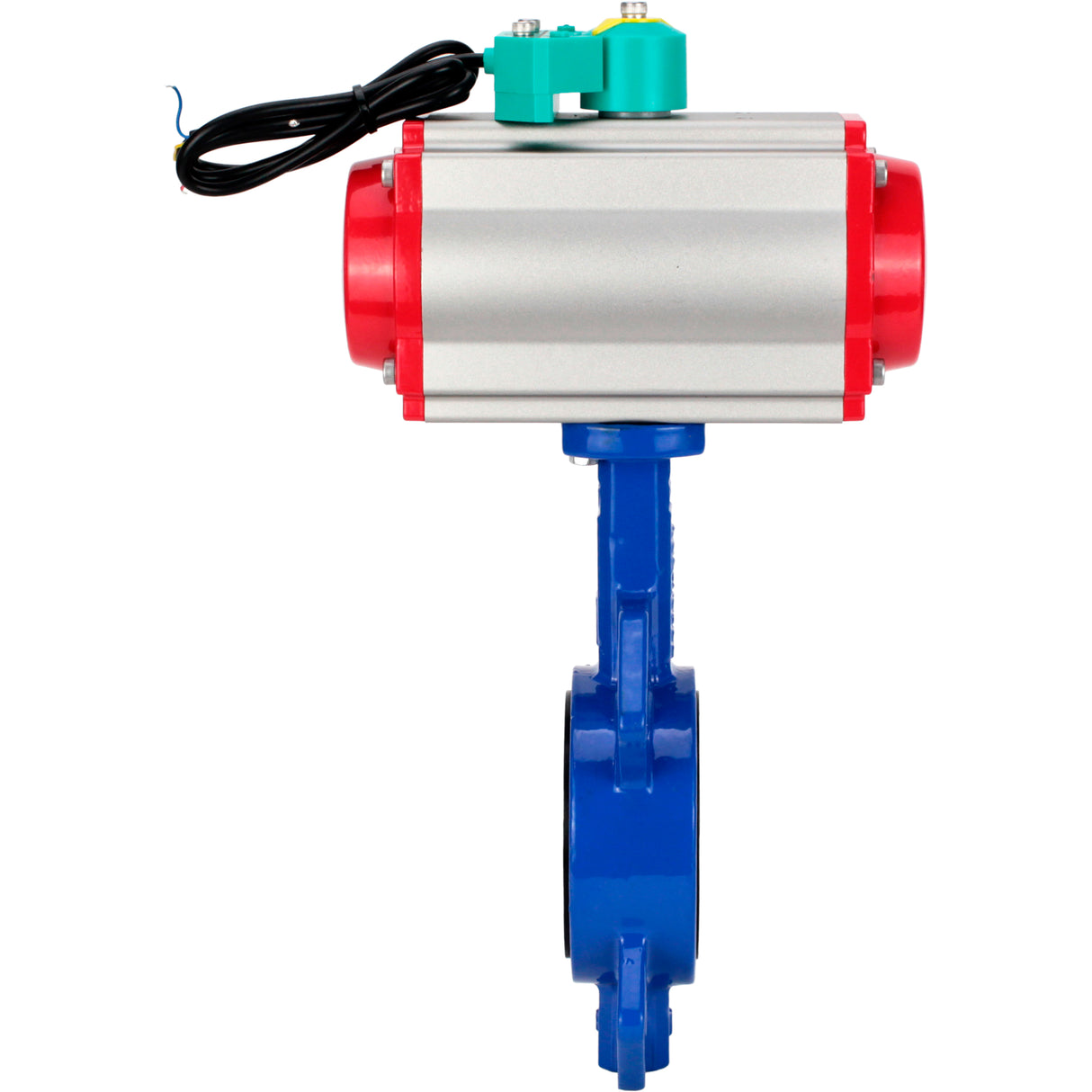 Water Butterfly Valve Elephant WBV1432E-2W-Fb-H DN40-300 16 bar body - GGG50 cast iron, disc - 316L stainless steel, seal - EPDM, with pneumatic drive PA-DA-XXX and ALS200D magnetic switch