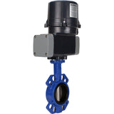 Butterfly valves Elephant WBV1432N-2W-Fb-H interflanged, body - cast iron GGG50, disc - stainless steel 316L, seal - NBR, with electric quarter turn actuator Elephant QTSA-N-EM-O0-220VAC