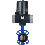 Butterfly valves Elephant WBV1432N-2W-Fb-H interflanged, body - cast iron GGG50, disc - stainless steel 316L, seal - NBR, with electric quarter turn actuator Elephant QTSA-N-EM-O0-220VAC