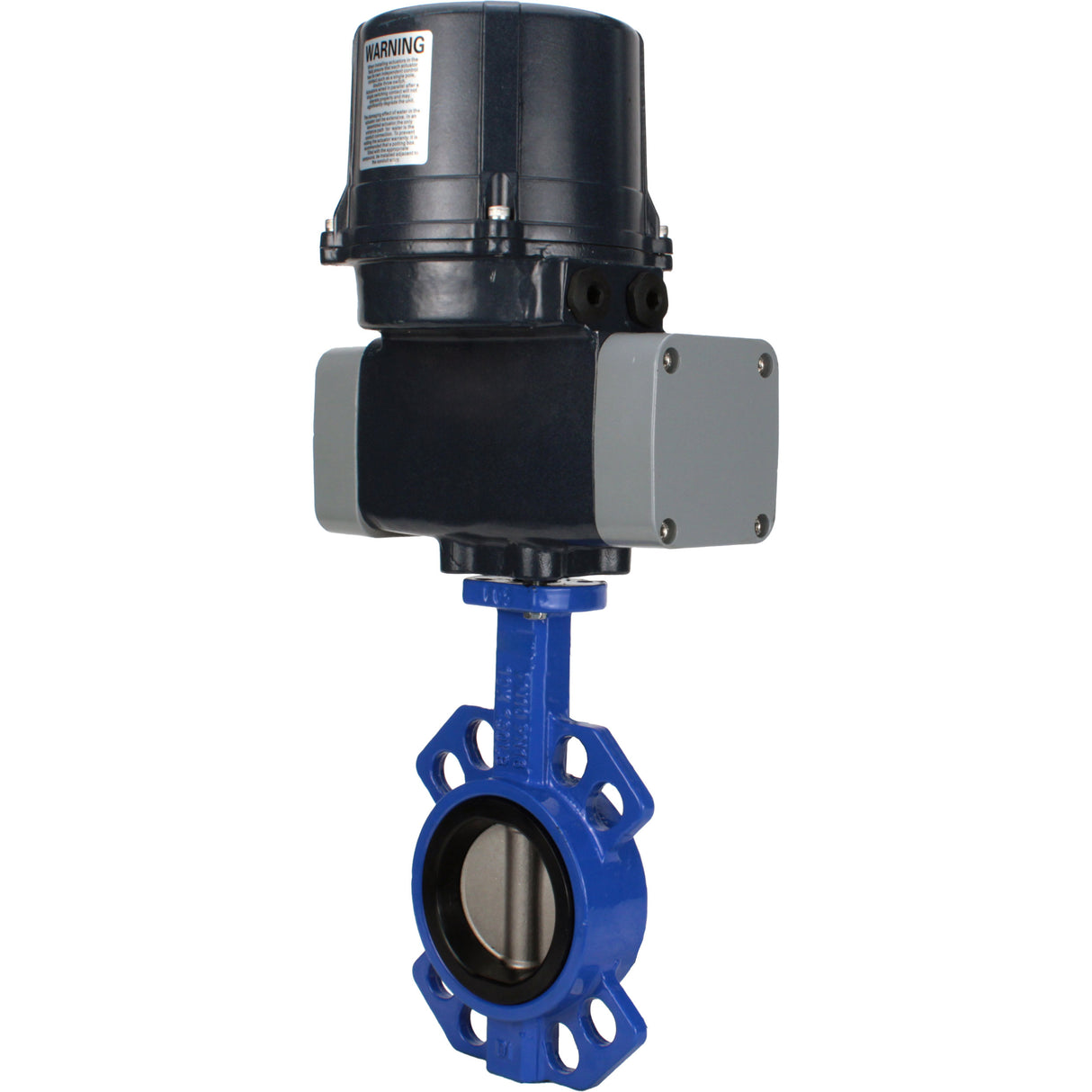 Butterfly valves Elephant WBV1432N-2W-Fb-H interflanged, body - cast iron GGG50, disc - stainless steel 316L, seal - NBR, with electric quarter turn actuator Elephant QTSA-N-EM-O0-220VAC