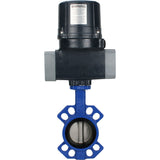 Butterfly valves Elephant WBV1432N-2W-Fb-H interflanged, body - cast iron GGG50, disc - stainless steel 316L, seal - NBR, with electric quarter turn actuator Elephant QTSA-N-EM-O0-220VAC