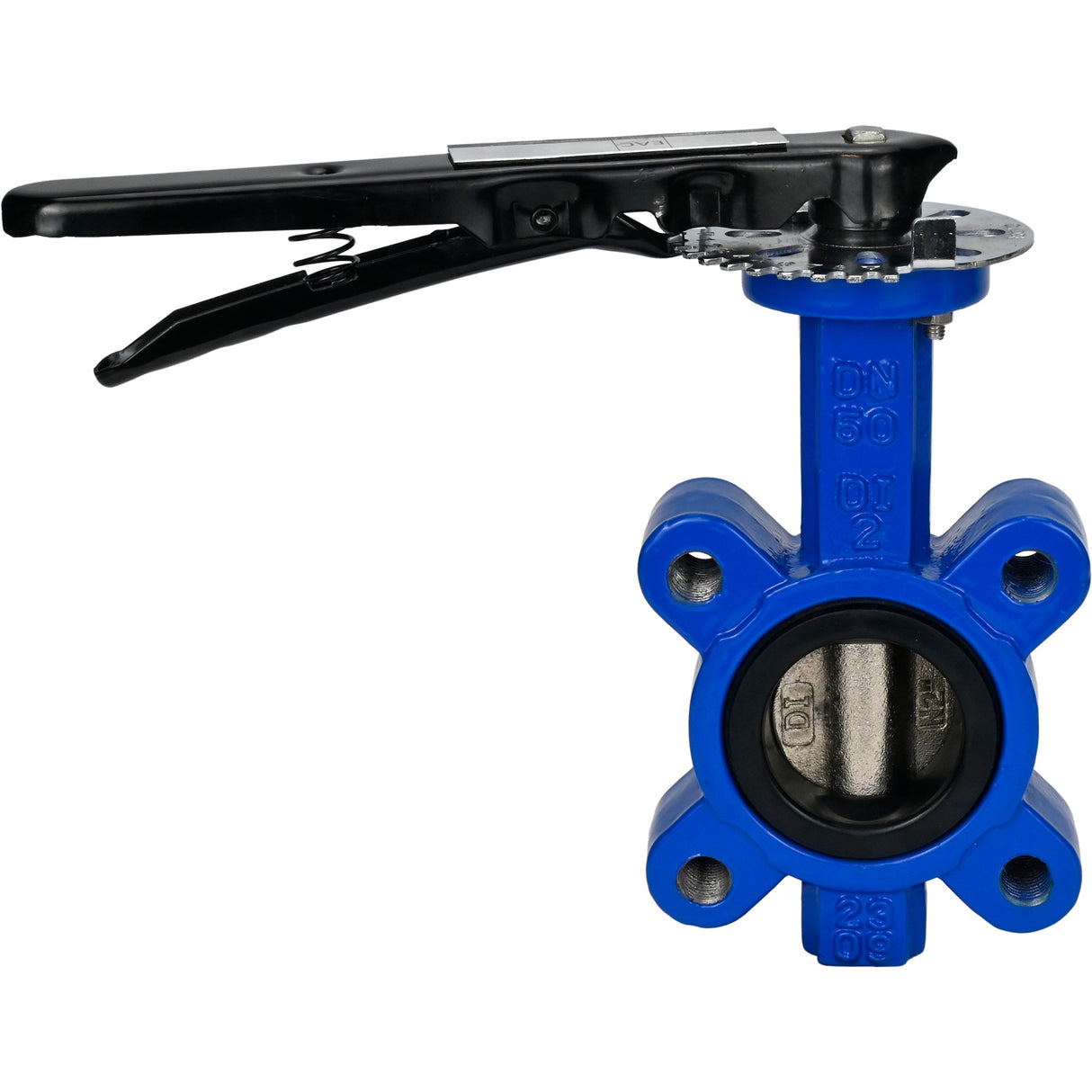 Water Butterfly Valve Elephant WBV1616N-2W-Fb-H, body material - cast iron QT450, disk material - cast iron QT450, seal - NBR, handle