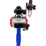 Water Butterfly Valve Elephant WBV1616E-2W-Fb-H, body material - cast iron QT450, disk material - cast iron QT450, seal - EPDM, pneumatic actuator PA-SA with return springs, 4M310-08 24V, LSU APL-210N, ATU AFC2000