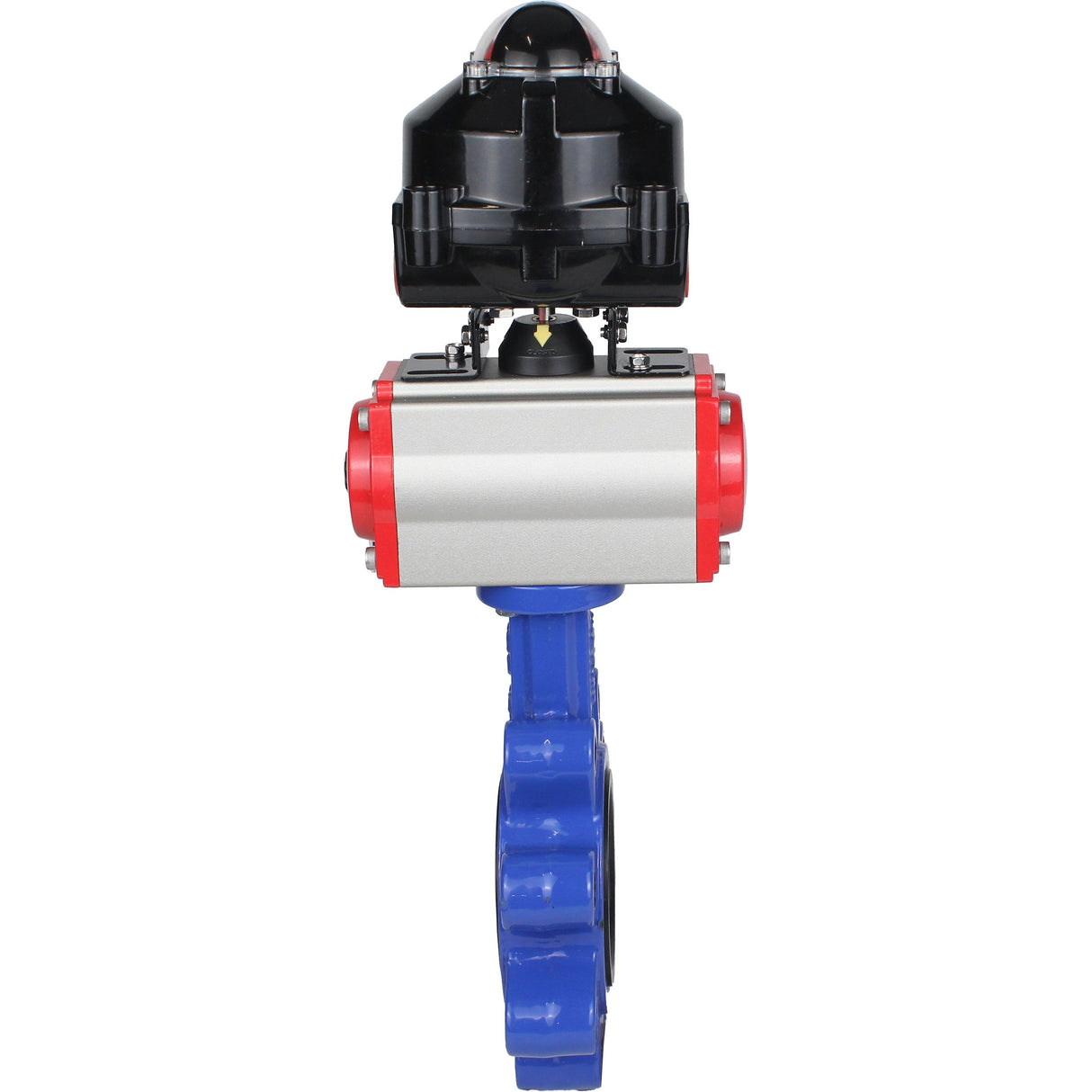 Water Butterfly Valve Elephant WBV1616E-2W-Fb-H, body material - cast iron QT450, disk material - cast iron QT450, seal - EPDM, pneumatic actuator PA-SA with return springs, 4M310-08 24V, LSU APL-510N EX
