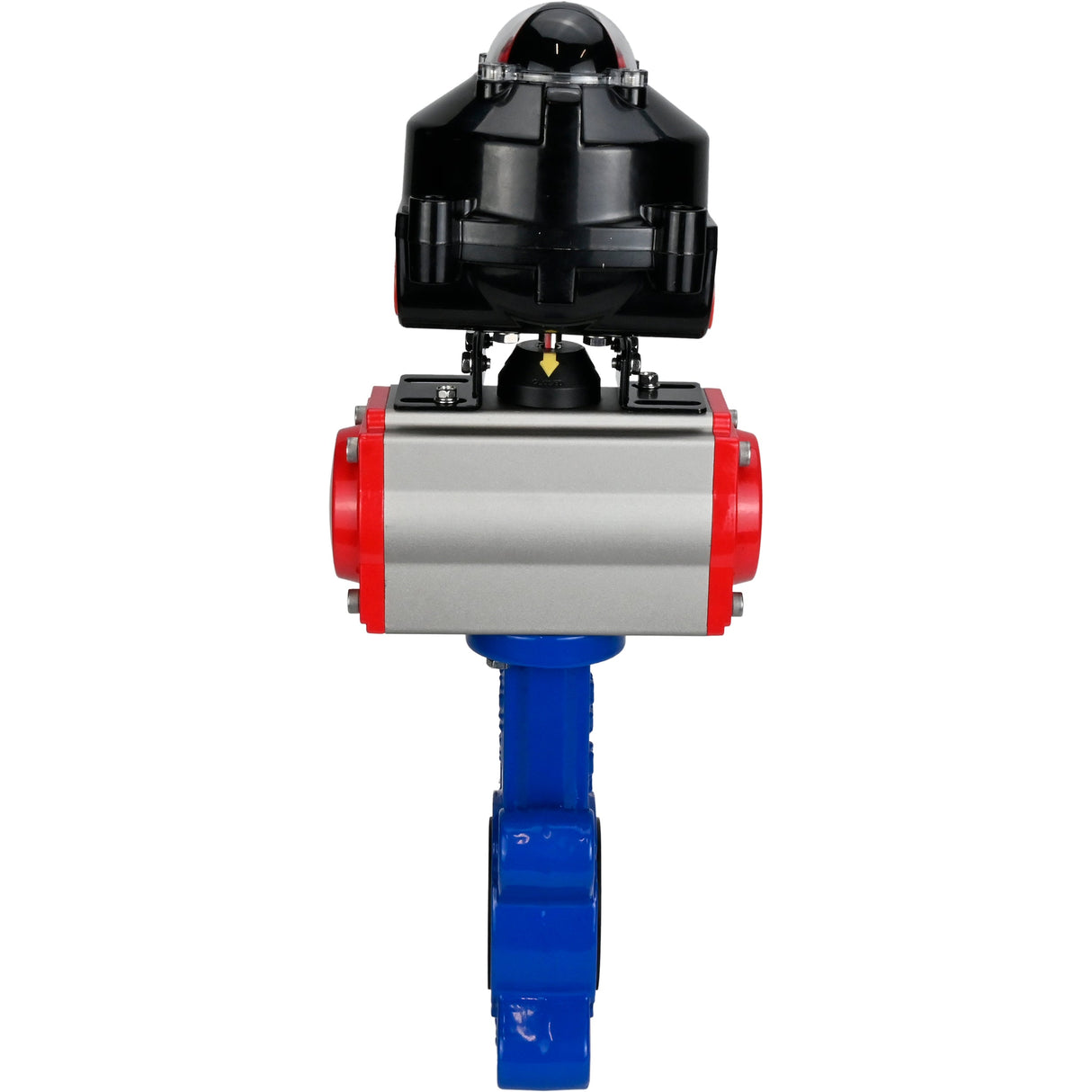Water Butterfly Valve Elephant WBV1616E-2W-Fb-H, body material - cast iron QT450, disk material - cast iron QT450, seal - EPDM, with pneumatic actuator double action PA-DA, LSU APL-510N EX