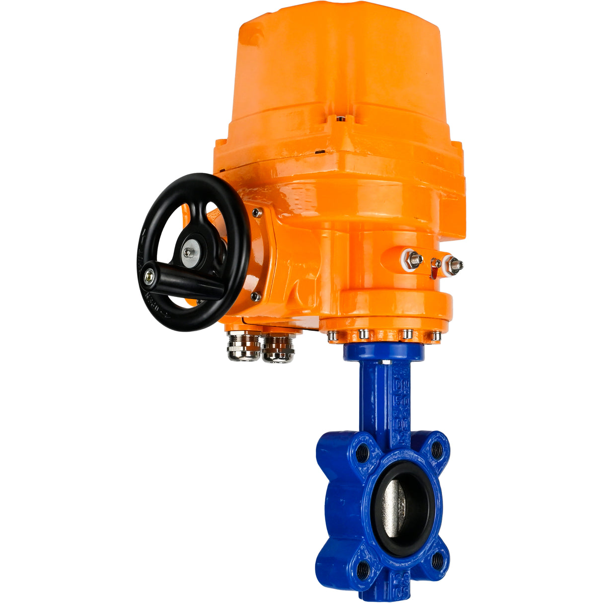 Water Butterfly Valve Elephant WBV1616N-2W-Fb-H, body material - cast iron QT450, disk material - cast iron QT450, seal - NBR, electric actuator QT-EX-EM-O2-380VAC-U1 380V