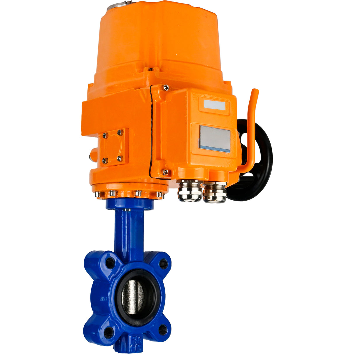 Water Butterfly Valve Elephant WBV1616N-2W-Fb-H, body material - cast iron QT450, disk material - cast iron QT450, seal - NBR, electric actuator QT-EX-EM-O2-380VAC-U1 380V