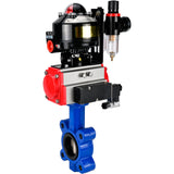 Water Butterfly Valve Elephant WBV1616E-2W-Fb-H, body material - cast iron QT450, disk material - cast iron QT450, seal - EPDM, pneumatic actuator PA-SA with return springs, 4M310-08 220V, LSU APL-510N EX, ATU AFC2000