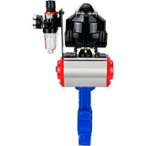 Water Butterfly Valve Elephant WBV1616E-2W-Fb-H, body material - cast iron QT450, disk material - cast iron QT450, seal - EPDM, pneumatic actuator PA-SA with return springs, 4M310-08 220V, LSU APL-510N EX, ATU AFC2000