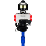Water Butterfly Valve Elephant WBV1616E-2W-Fb-H, body material - cast iron QT450, disk material - cast iron QT450, seal - EPDM, pneumatic actuator PA-DA double action, 4M310-08 24V, LSU APL-510N EX, handwheel MON