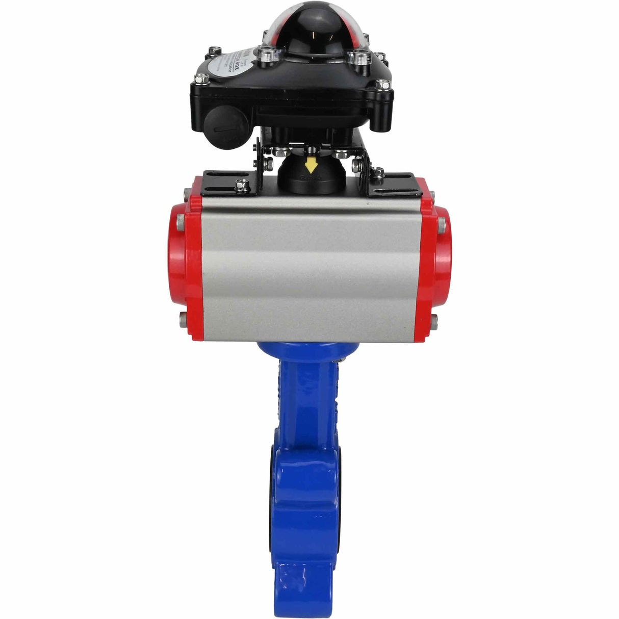 Water Butterfly Valve Elephant WBV1616E-2W-Fb-H, body material - cast iron QT450, disk material - cast iron QT450, seal - EPDM, with pneumatic actuator double action PA-DA, LSU APL-210N