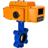 Water Butterfly Valve Elephant WBV1616N-2W-Fb-H, body material - cast iron QT450, disk material - cast iron QT450, seal - NBR, electric actuator QT-N-EM-B1-220VAC-U1 220V