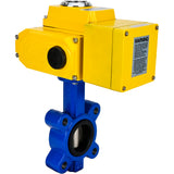 Water Butterfly Valve Elephant WBV1616N-2W-Fb-H, body material - cast iron QT450, disk material - cast iron QT450, seal - NBR, electric actuator QT-N-EM-A1-220VAC-U1 220V