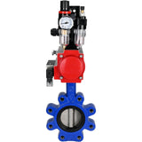 Water Butterfly Valve Elephant WBV1631N-2W-Fb-H, body material - cast iron QT450, disk material - Stainless steel AISI 304, seal - NBR, pneumatic actuator PA-DA double action, 4M310-08 24V, LSU APL-210N, ATU AFC2000