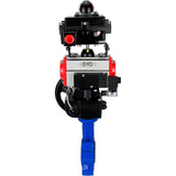 Water Butterfly Valve Elephant WBV1631N-2W-Fb-H, body material - cast iron QT450, disk material - Stainless steel AISI 304, seal - NBR, pneumatic actuator PA-DA double action, 4M310-08 24V, LSU APL-410N EX, handwheel MON