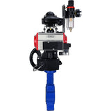 Water Butterfly Valve Elephant WBV1631N-2W-Fb-H, body material - cast iron QT450, disk material - Stainless steel AISI 304, seal - NBR, pneumatic actuator PA-DA double action, 4M310-08 220V, LSU APL-210N, handwheel MON, ATU AFC2000