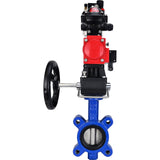 Water Butterfly Valve Elephant WBV1631N-2W-Fb-H, body material - cast iron QT450, disk material - Stainless steel AISI 304, seal - NBR, pneumatic actuator PA-DA double action, 4M310-08 220V, LSU APL-210N, handwheel MON, ATU AFC2000