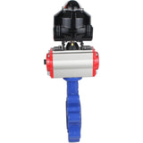 Water Butterfly Valve Elephant WBV1631N-2W-Fb-H, body material - cast iron QT450, disk material - Stainless steel AISI 304, seal - NBR, pneumatic actuator PA-DA double action, 4M310-08 220V, LSU APL-510N EX