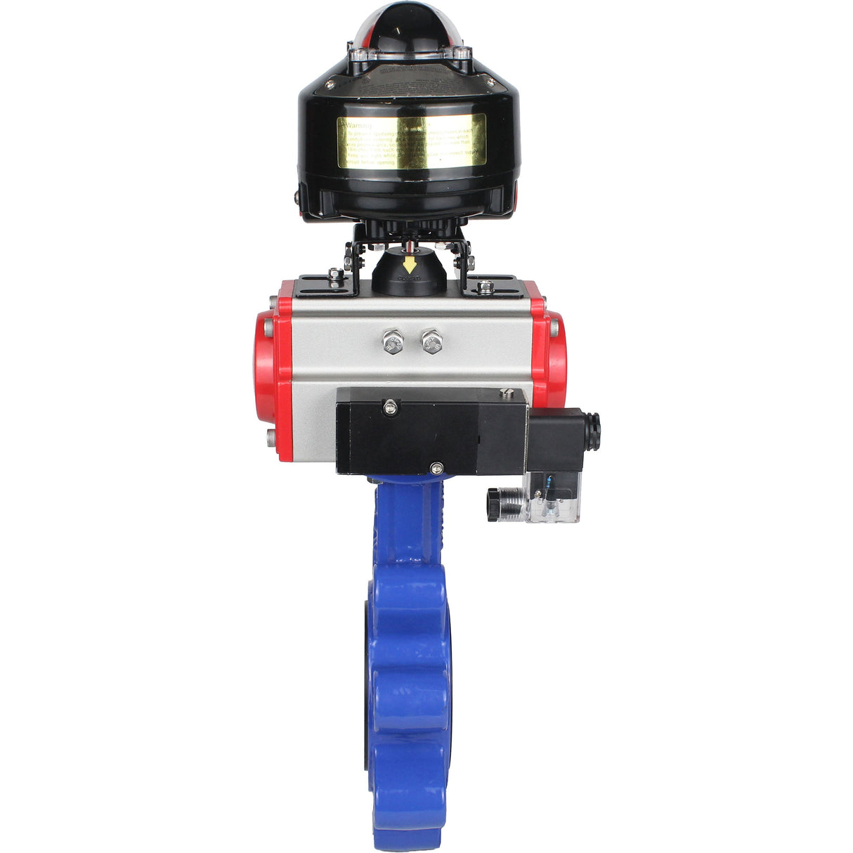 Water Butterfly Valve Elephant WBV1631N-2W-Fb-H, body material - cast iron QT450, disk material - Stainless steel AISI 304, seal - NBR, pneumatic actuator PA-DA double action, 4M310-08 220V, LSU APL-510N EX