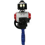 Water Butterfly Valve Elephant WBV1631N-2W-Fb-H, body material - cast iron QT450, disk material - Stainless steel AISI 304, seal - NBR, pneumatic actuator PA-DA double action, 4M310-08 220V, LSU APL-510N EX, handwheel MON