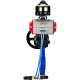 Water Butterfly Valve Elephant WBV1631N-2W-Fb-H, body material - cast iron QT450, disk material - Stainless steel AISI 304, seal - NBR, pneumatic actuator PA-DA double action, 4V320-10 220V, LSU APL-510N EX, handwheel MON
