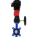 Water Butterfly Valve Elephant WBV1631N-2W-Fb-H, body material - cast iron QT450, disk material - Stainless steel AISI 304, seal - NBR, pneumatic actuator PA-DA double action, positioner YT-1000RSN without feedback, handwheel MON